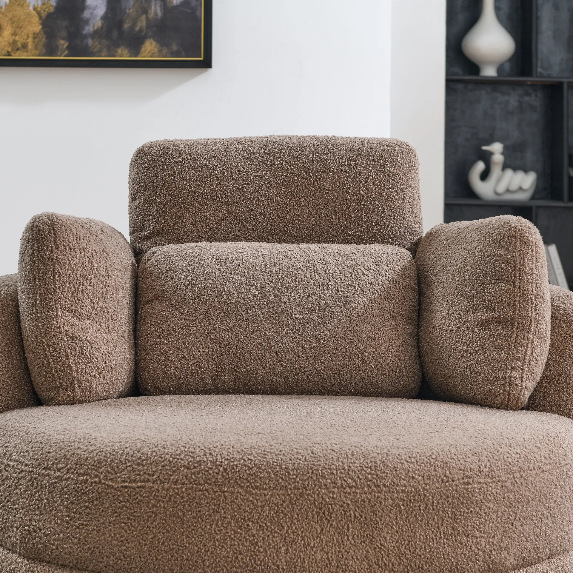 Brown Modern Boho Luxury Minimalist Loveseat