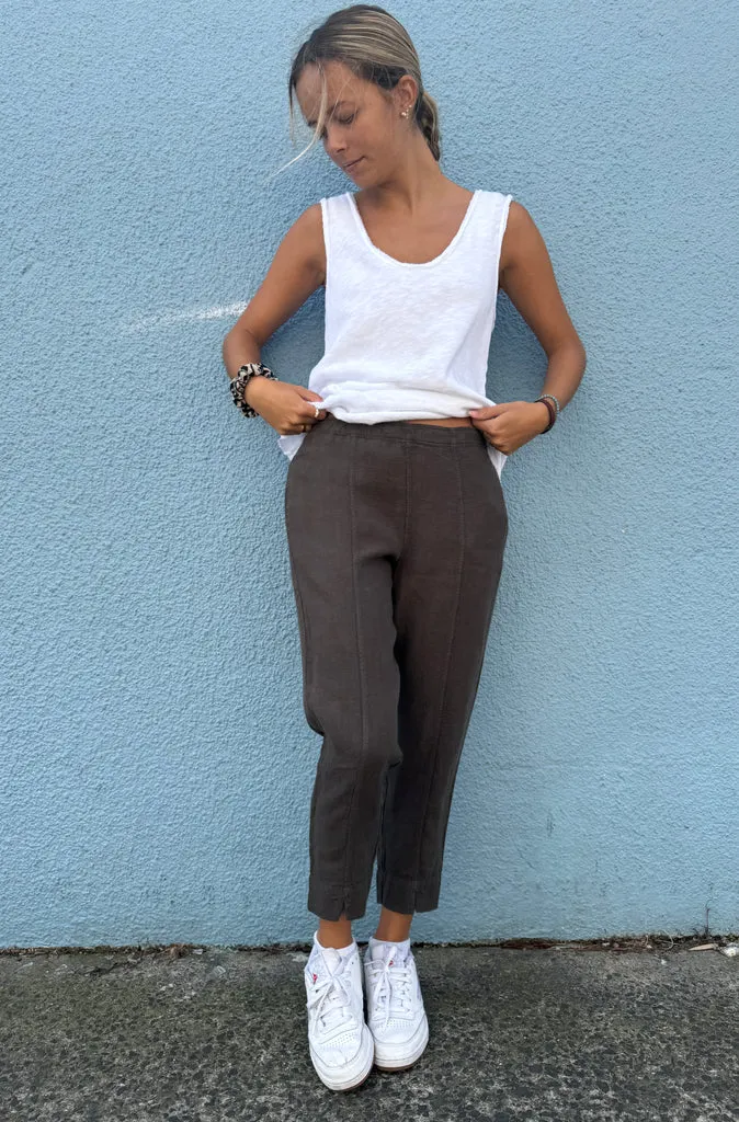 By Basics Slim Linen Pant