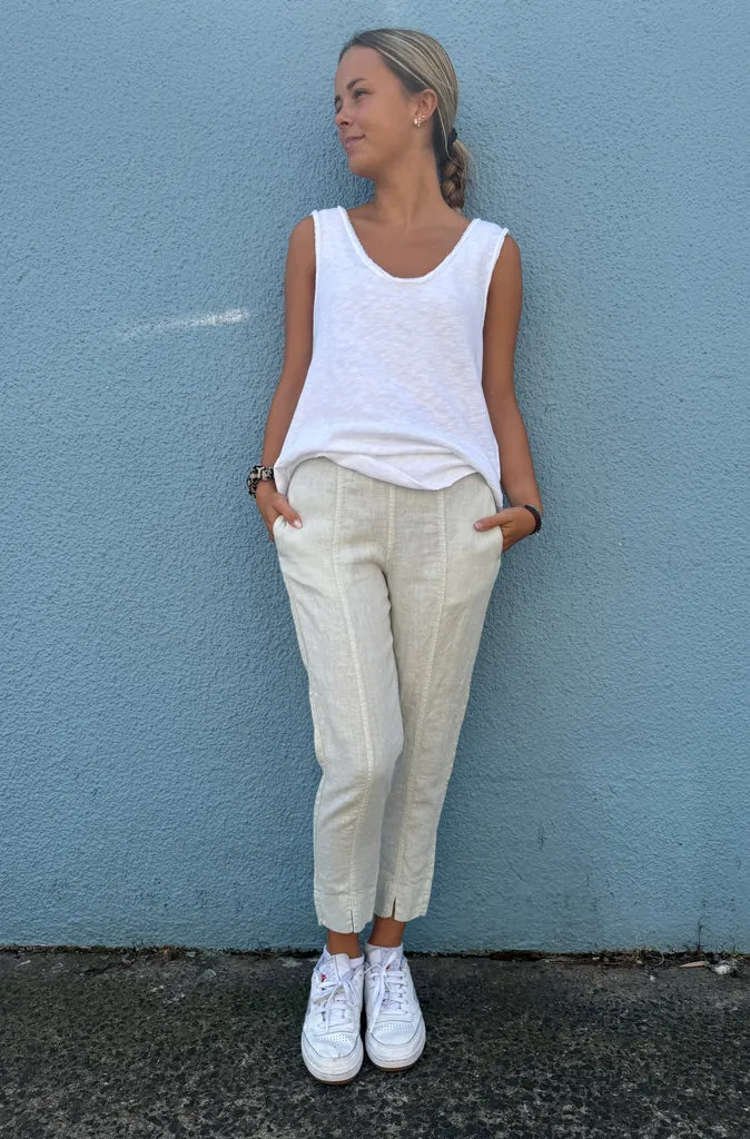 By Basics Slim Linen Pant