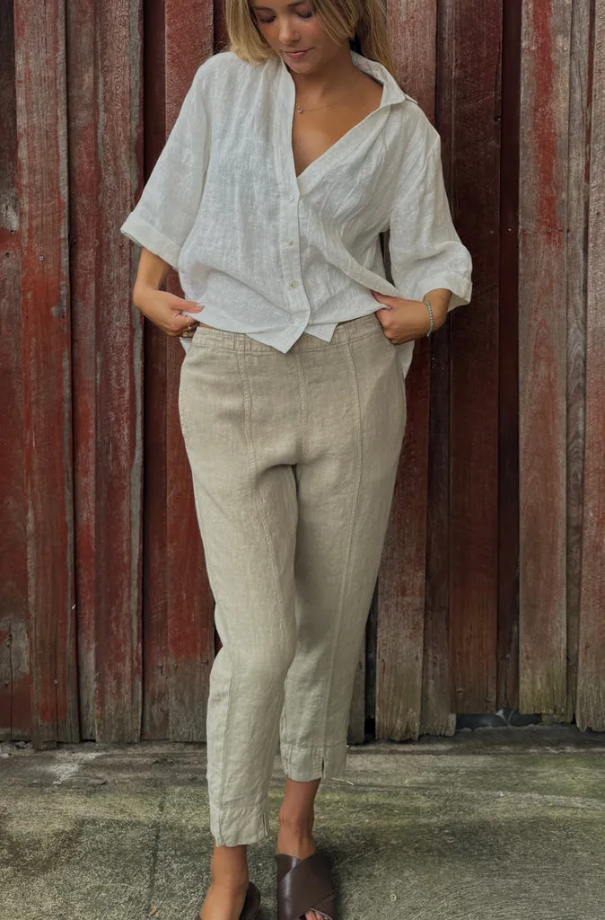 By Basics Slim Linen Pant