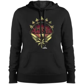 Captain Marvel Yellow Red Plane Flight Logo Women Hooded Sweatshirt