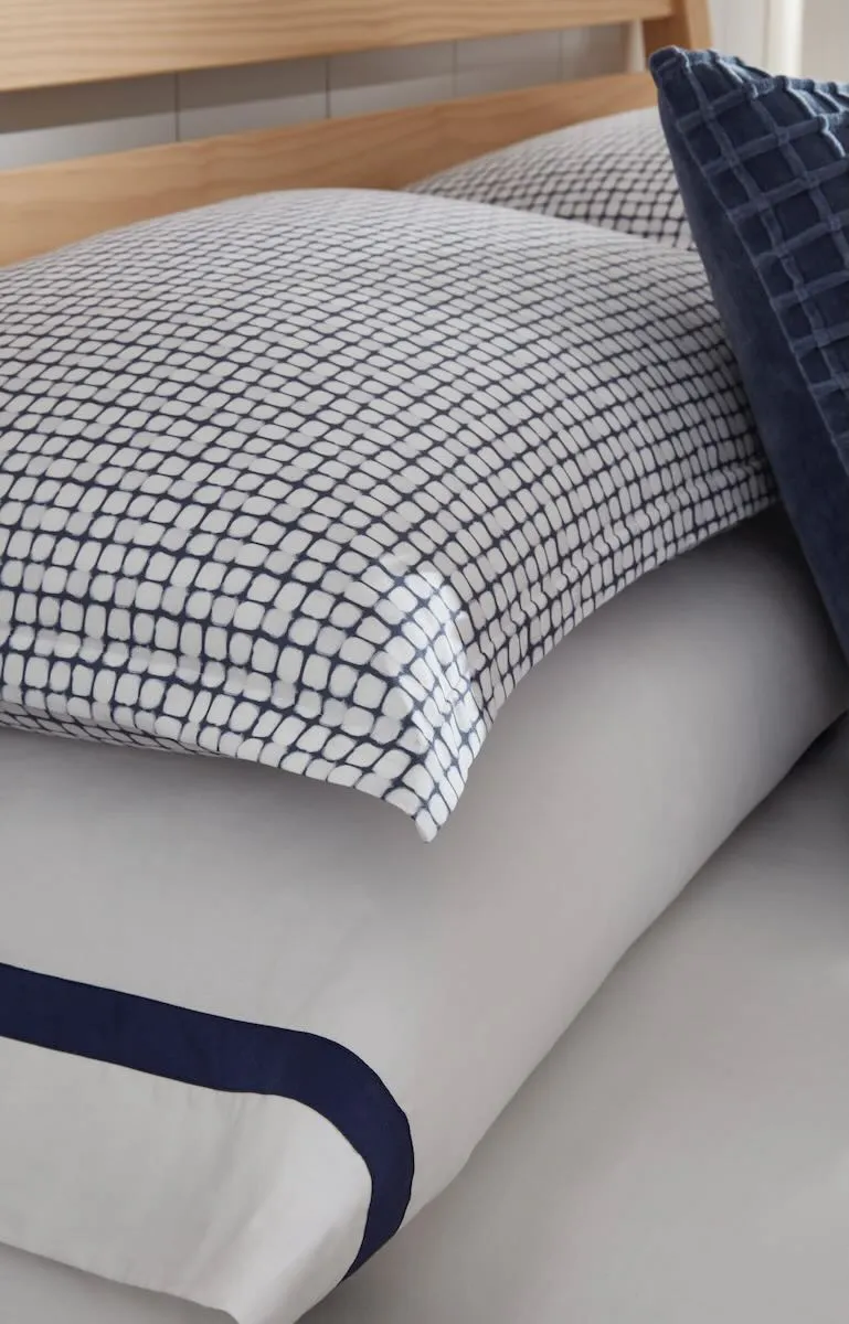 Caselle Navy Blue Bedding by Sferra