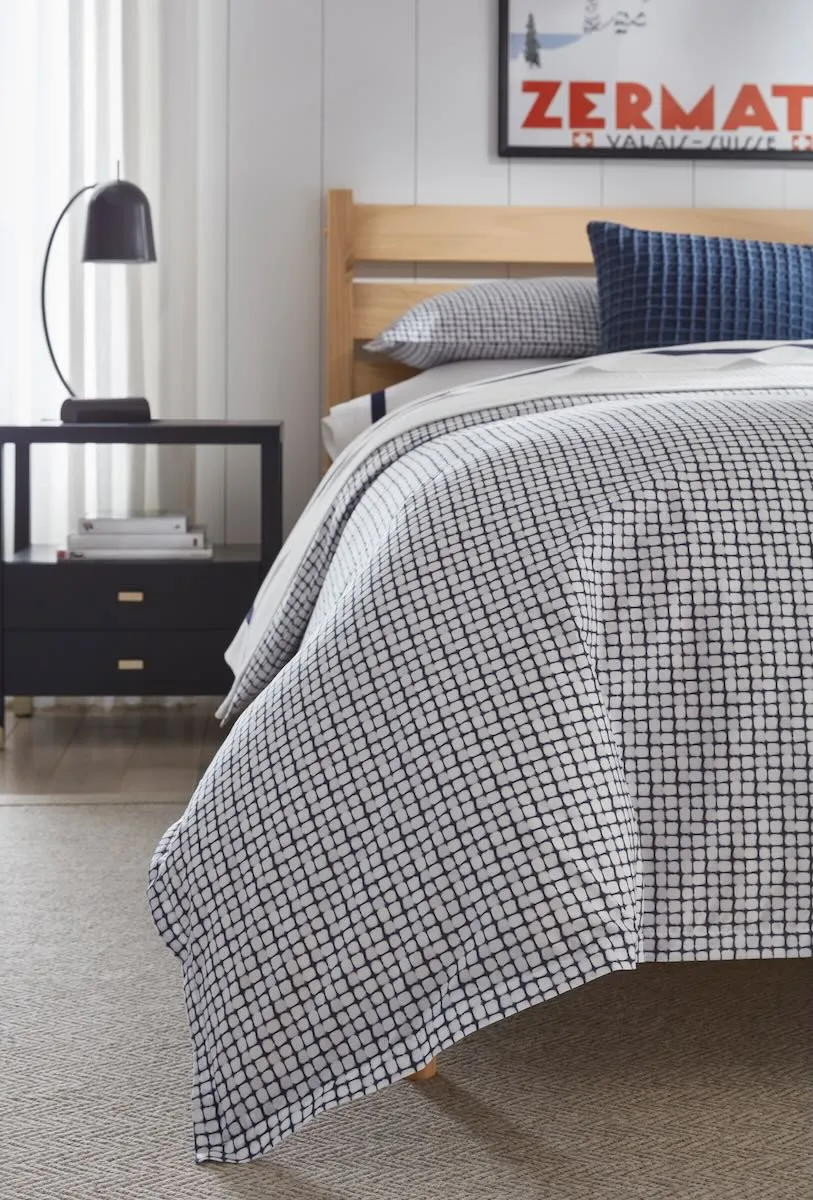 Caselle Navy Blue Bedding by Sferra