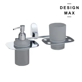 Cassel Wall Mounted Soap Dispenser and Glass Holder