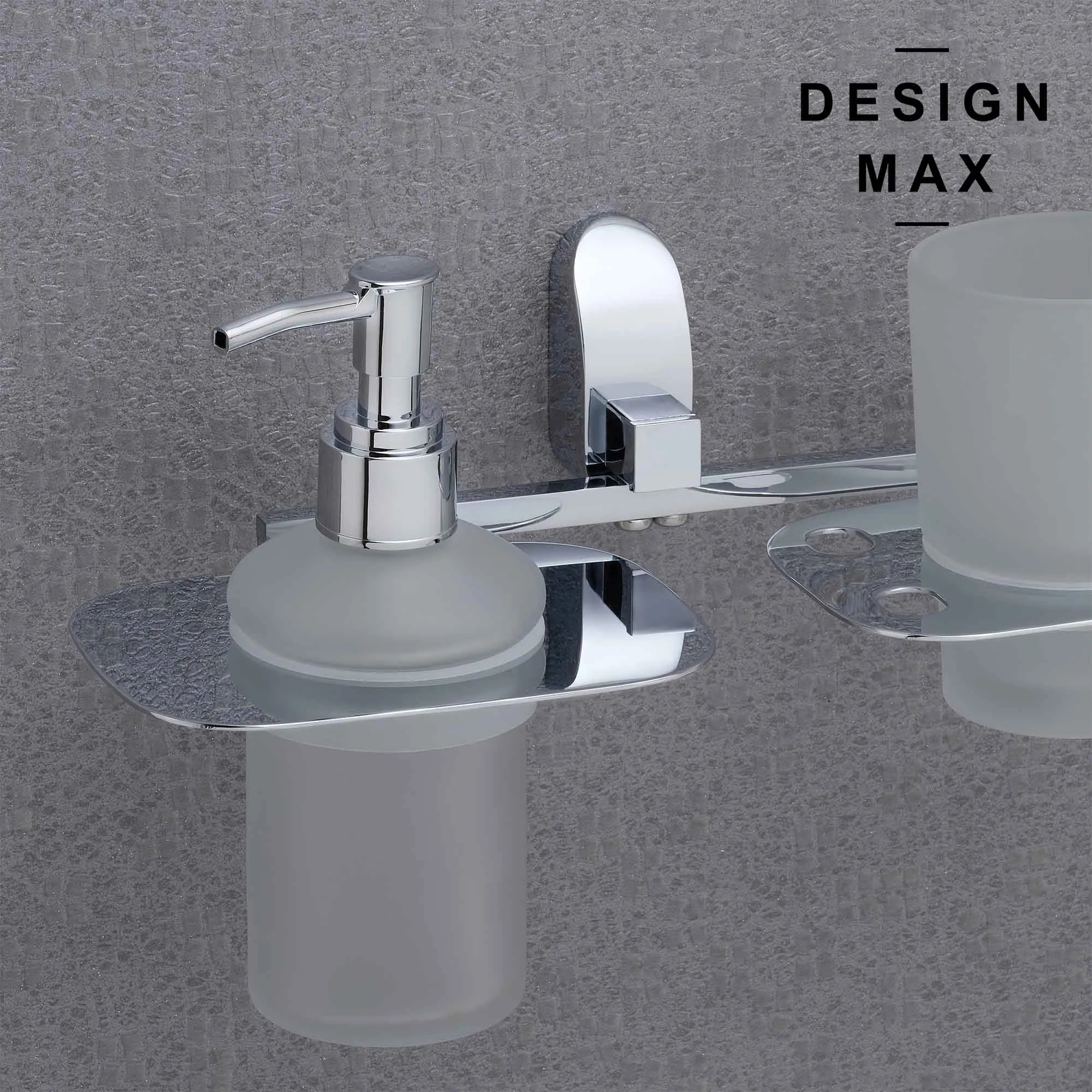 Cassel Wall Mounted Soap Dispenser and Glass Holder