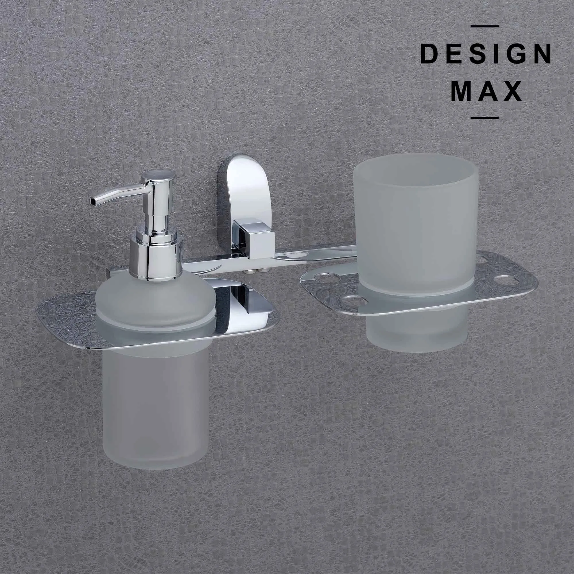 Cassel Wall Mounted Soap Dispenser and Glass Holder