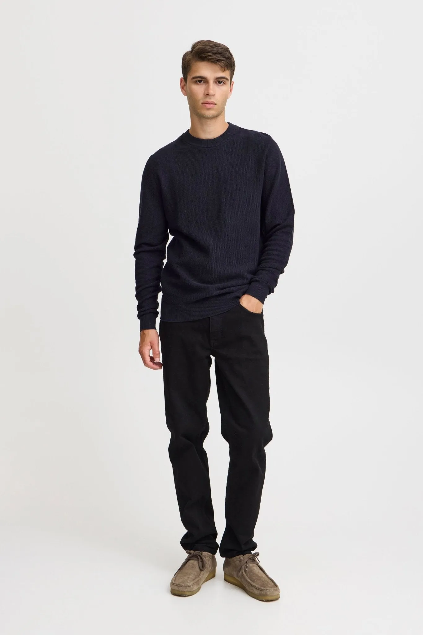 CASUAL FRIDAY - CFKARL 0160 structured crewneck knit - 20505192