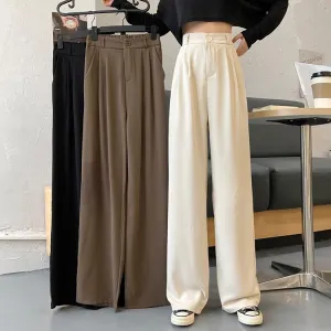 Casual Vintage Aesthetic High Waist Loose Suit Pants