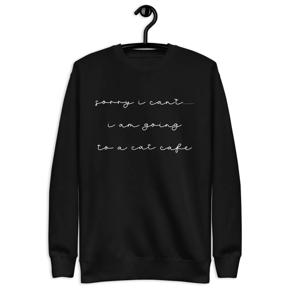 Cat Cafe Unisex Fleece Sweatshirt Pullover