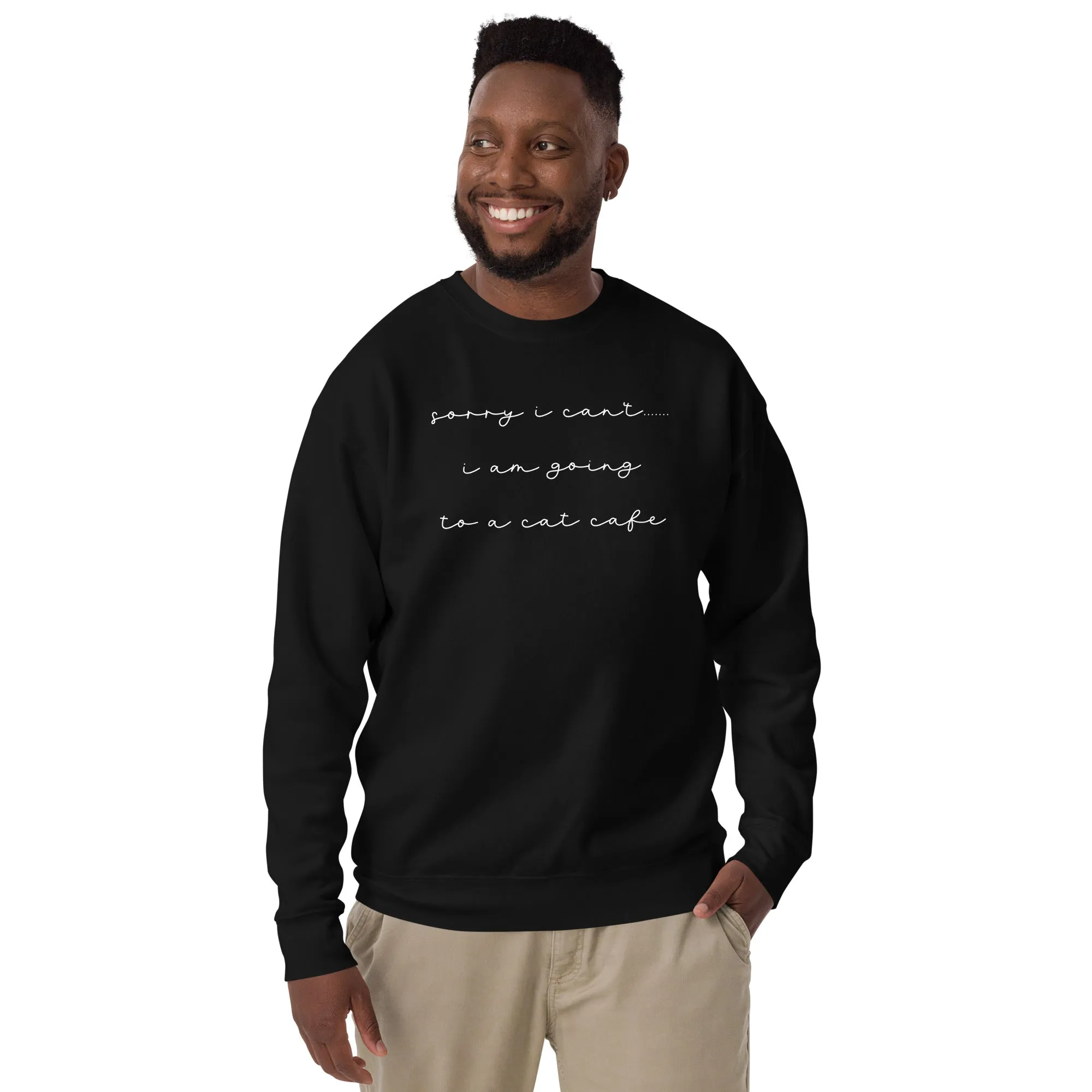 Cat Cafe Unisex Fleece Sweatshirt Pullover