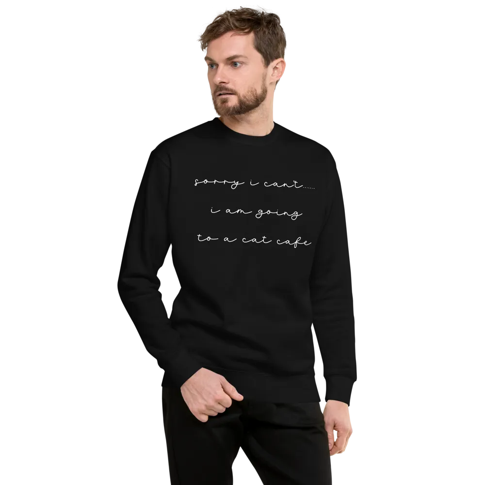 Cat Cafe Unisex Fleece Sweatshirt Pullover