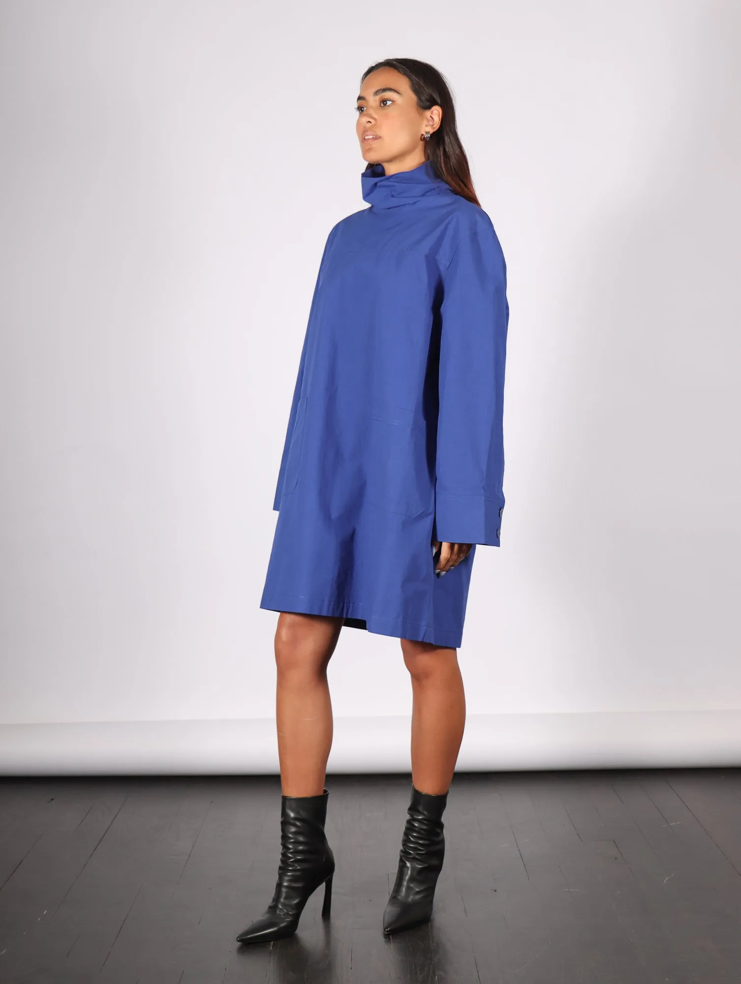 Catalina Cotton Tunic in Workwear Blue by Rodebjer