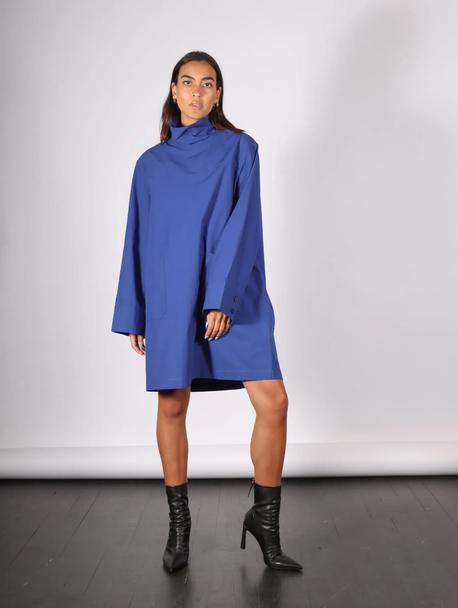 Catalina Cotton Tunic in Workwear Blue by Rodebjer