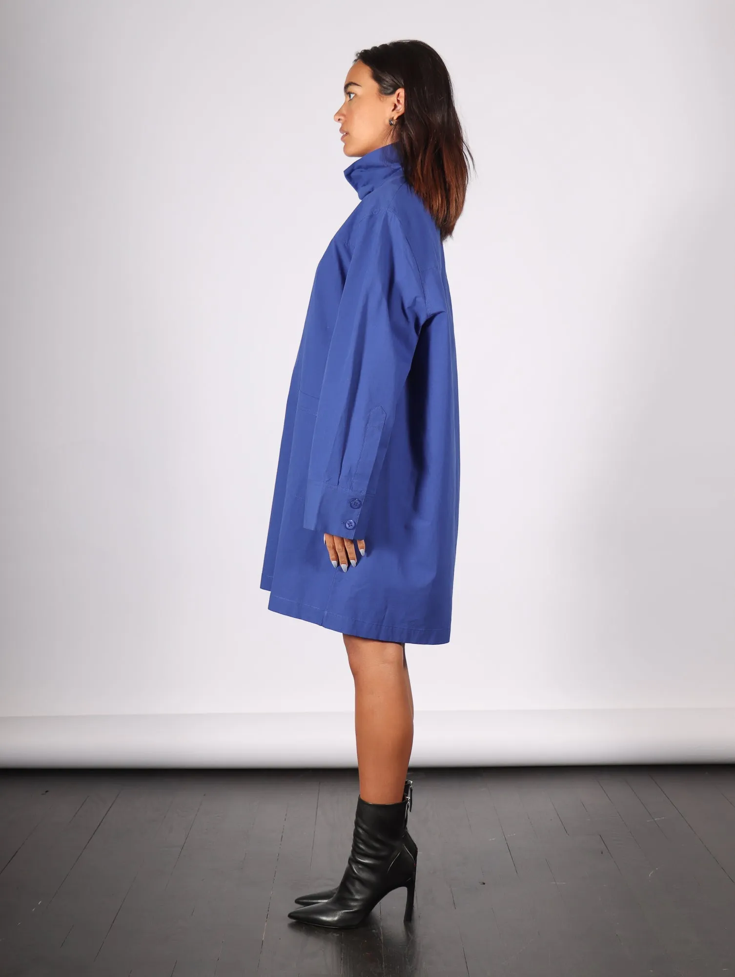 Catalina Cotton Tunic in Workwear Blue by Rodebjer