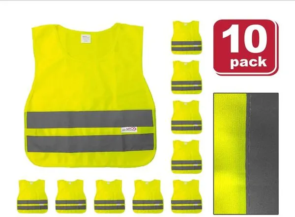 Child Reflective Safety Vest, Bright Colors For Child Safety, Yellow