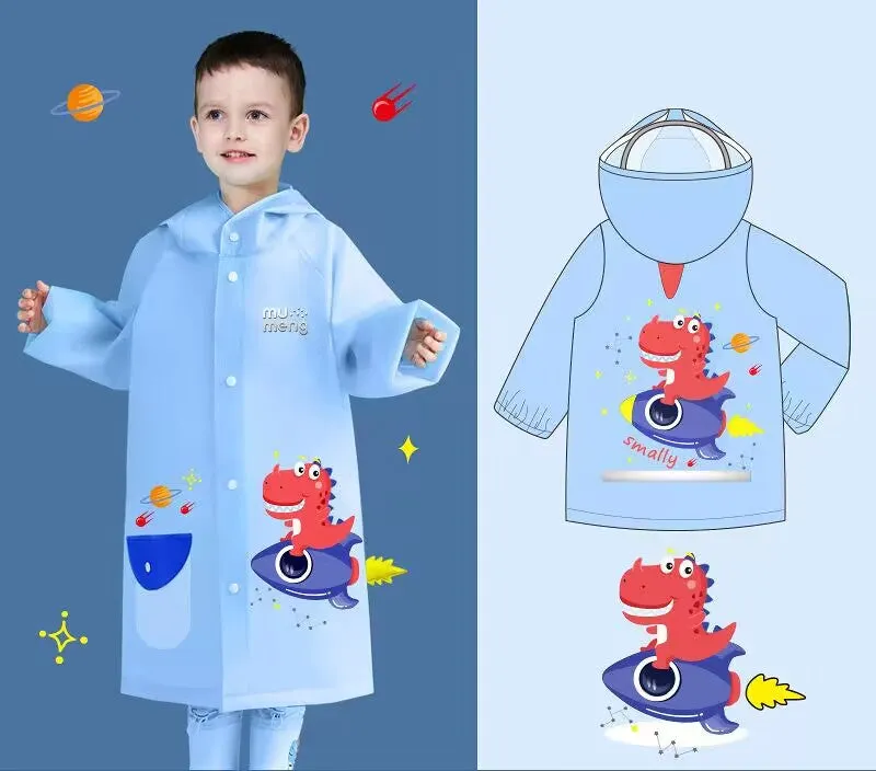 Children's Raincoat Rocket Dinosaur