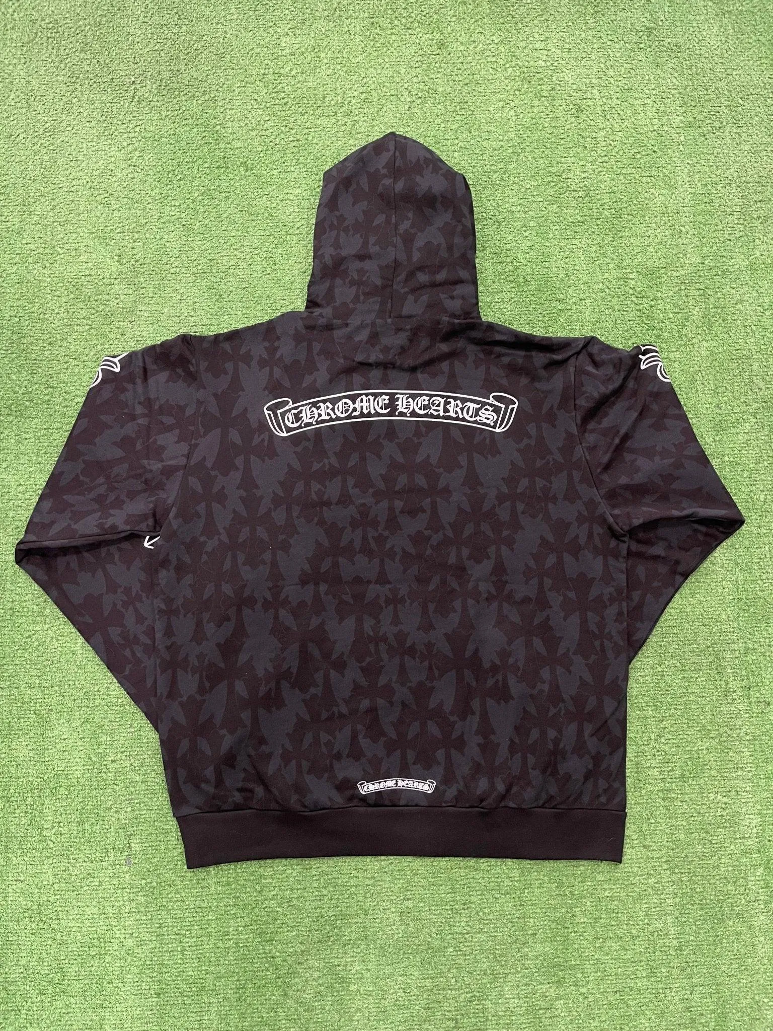 Chrome Hearts Cemetery Cross Pullover Hoodie Black