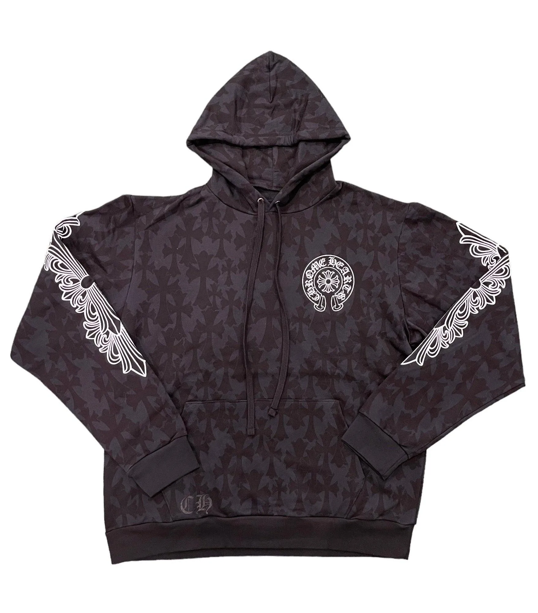 Chrome Hearts Cemetery Cross Pullover Hoodie Black