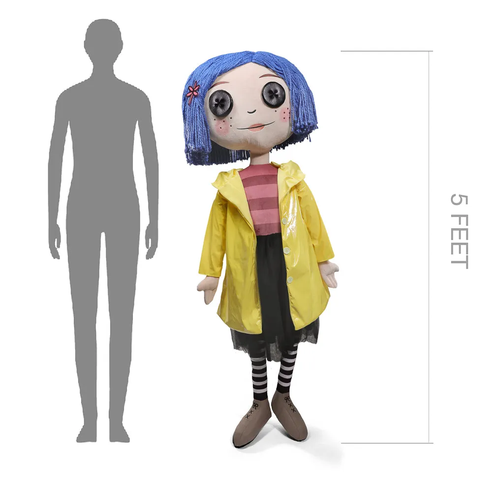 Coraline with Button Eyes Life-Size Plush Doll