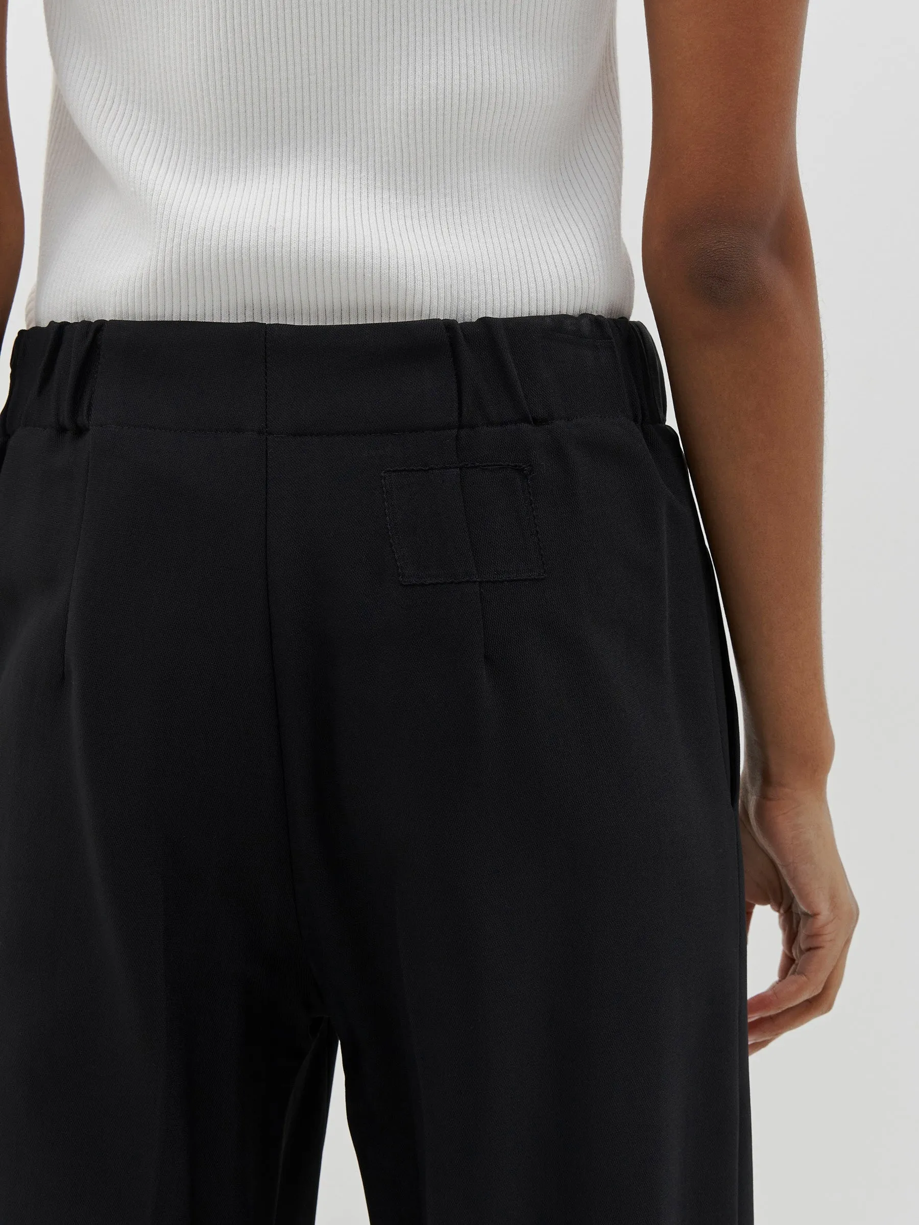 crepe cuffed hem tailored pant