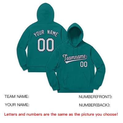 Custom Aqua Navy-Gray Classic Style Sweatshirt Fashion Hoodie Uniform