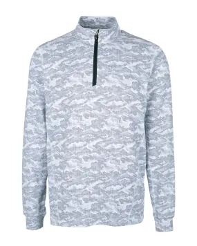 Cutter & Buck Traverse Camo Print Stretch Quarter Zip Pullover