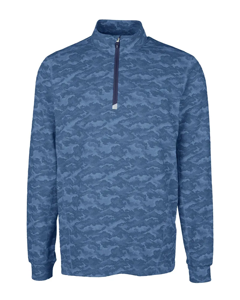 Cutter & Buck Traverse Camo Print Stretch Quarter Zip Pullover