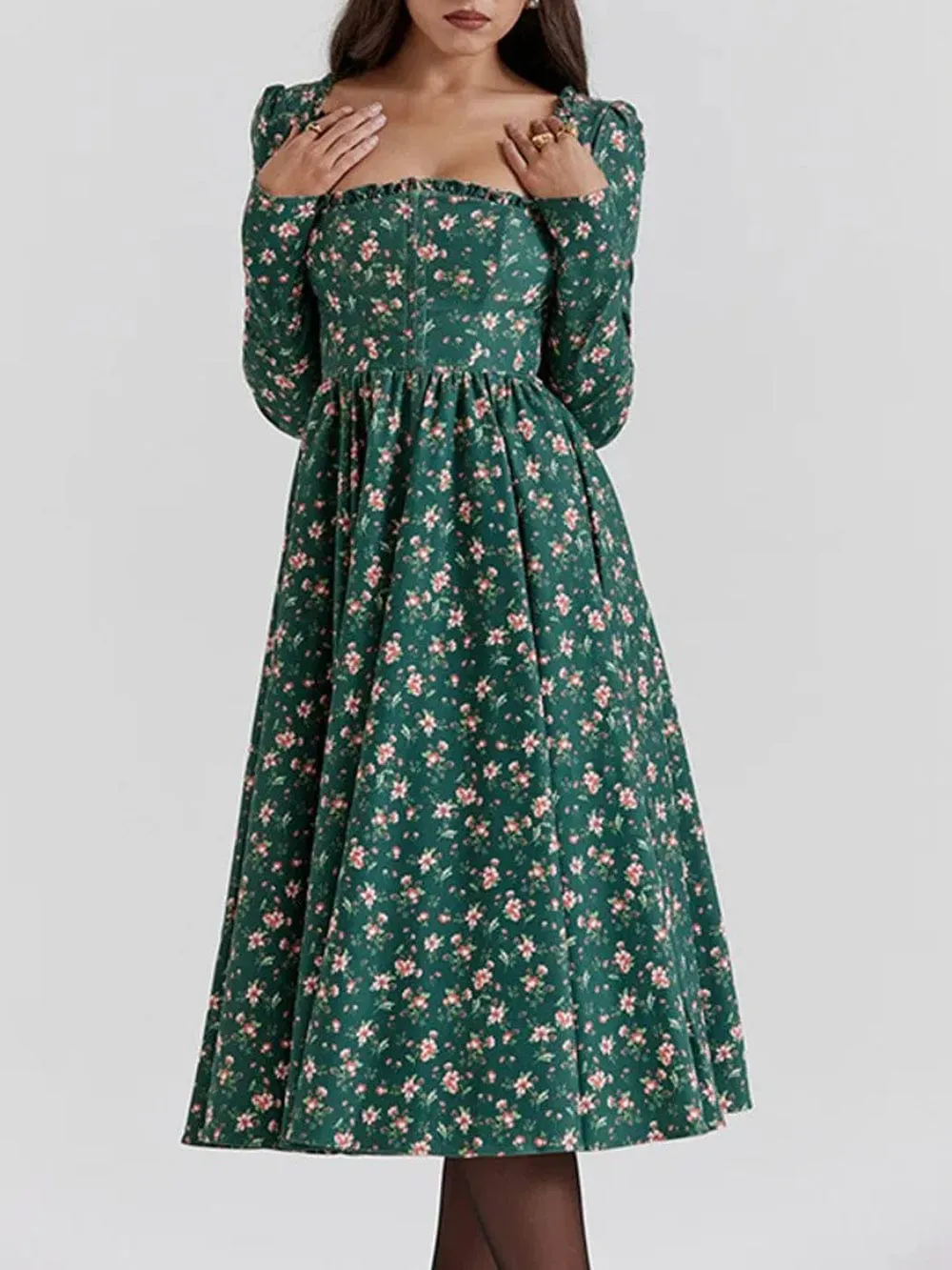 Darcie Flower Waist Midi Dress