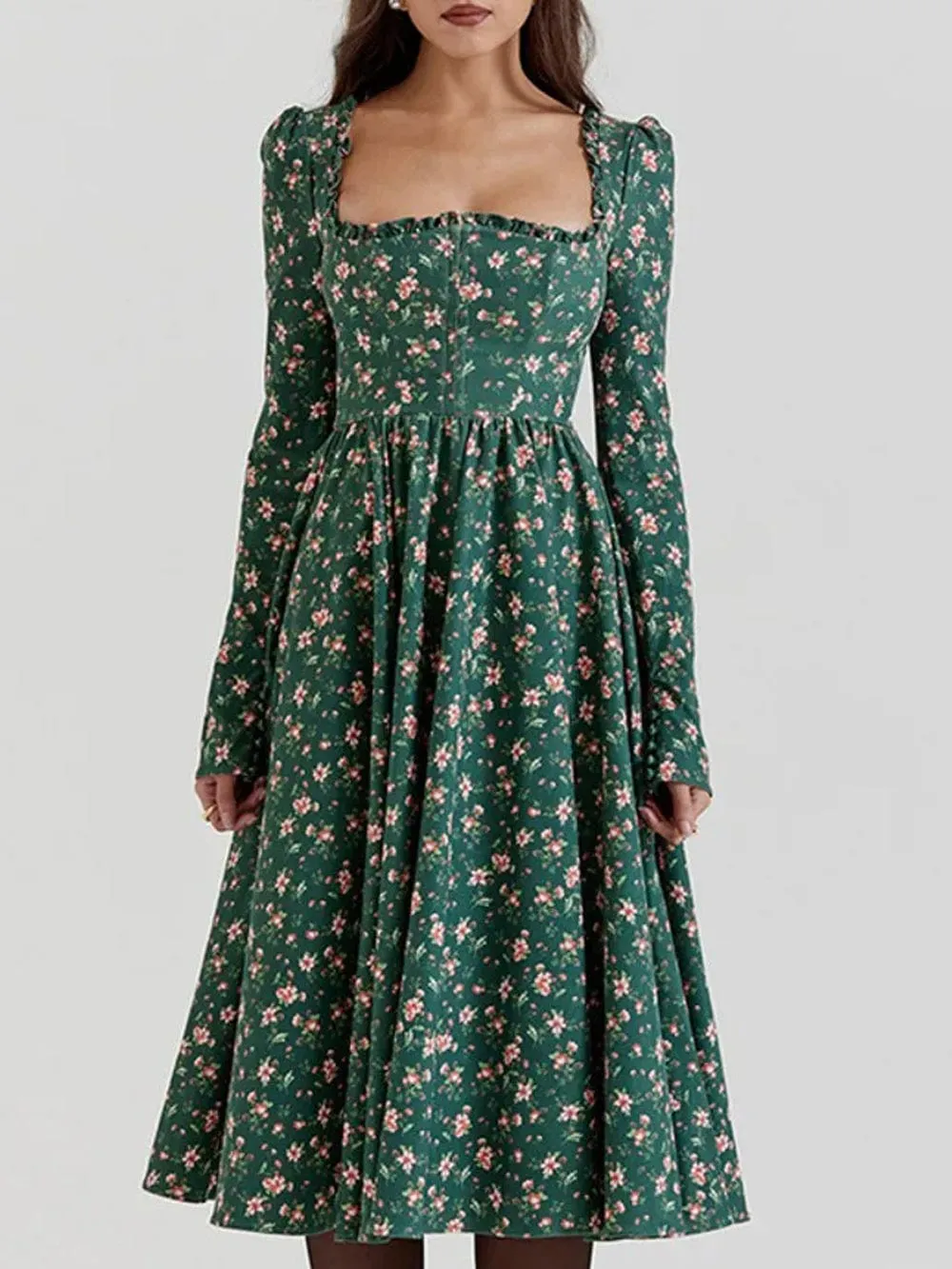 Darcie Flower Waist Midi Dress