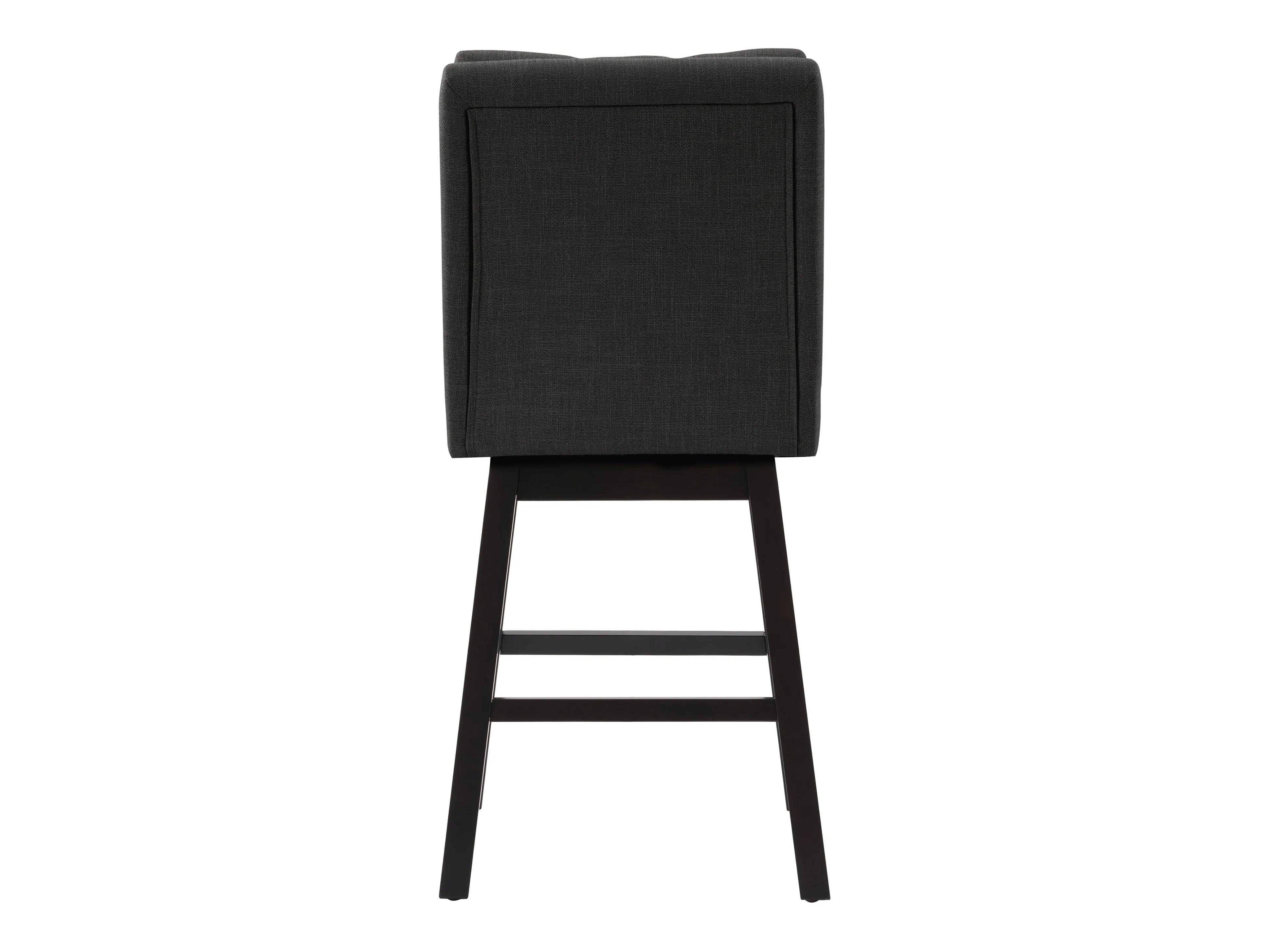 Dark Grey Button Tufted Bar Stools