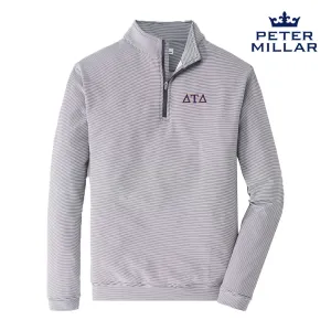 Delt Peter Millar Mini Stripe Stretch Quarter Zip