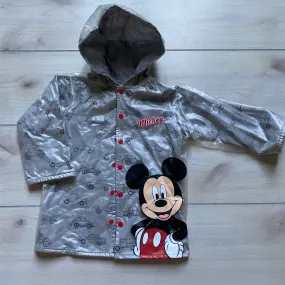 Disney Mickey Mouse Canvas Coated Cotton Lined Snap Raincoat