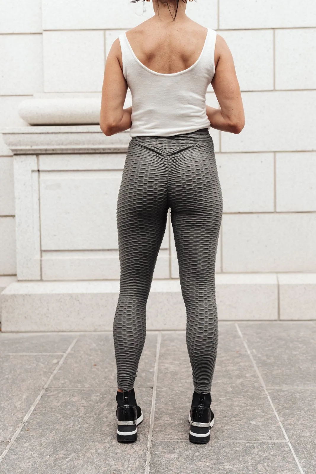 DOORBUSTER Let's Go Textured Leggings in Charcoal