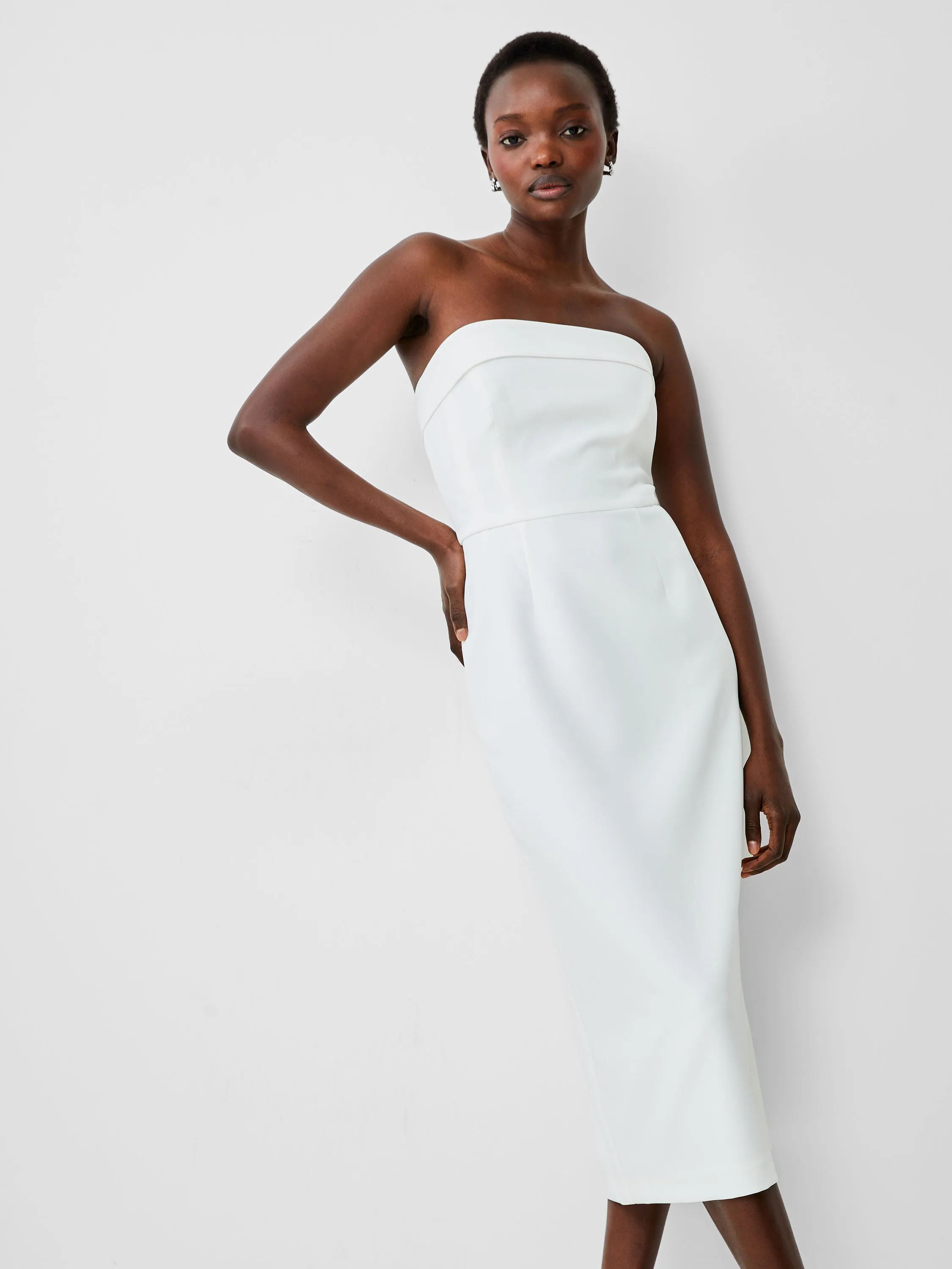 Echo Crepe Strapless Dress