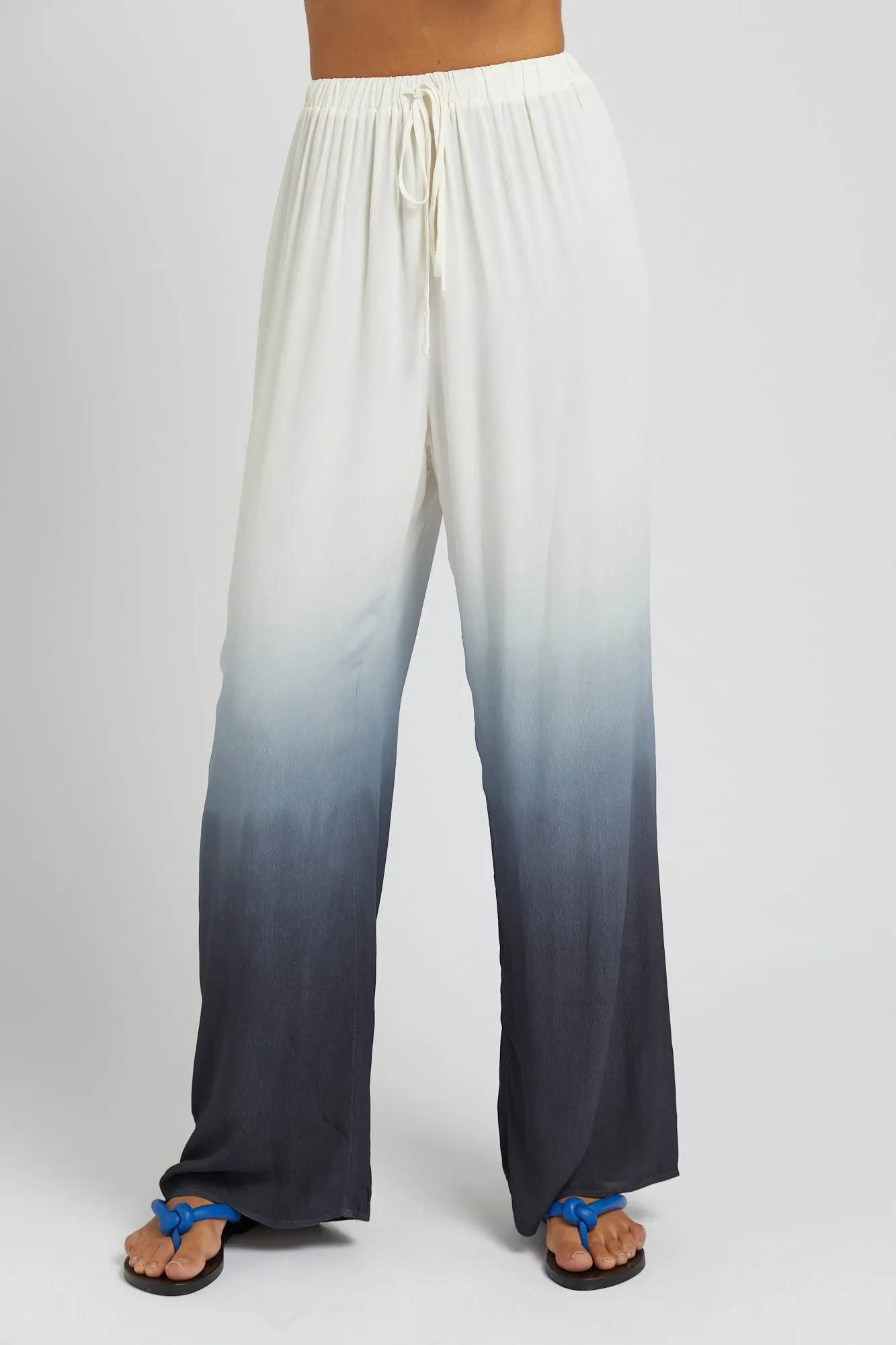 Elastic Waist Drawstring Pant - Charcoal Fade