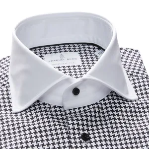 Emanuel Berg Black/White Houndstooth Formal Shirt