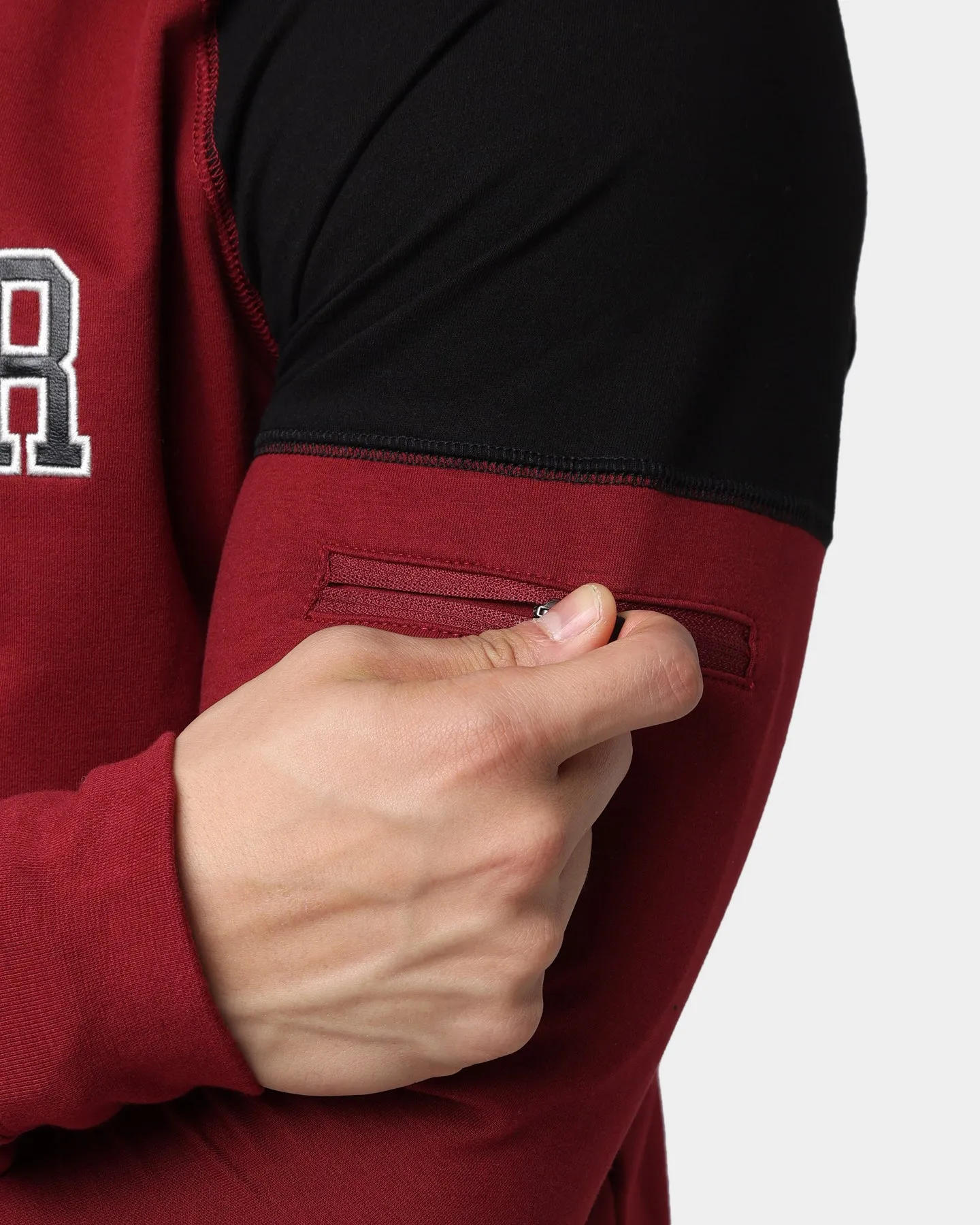 Emperor Apparel Athletic Hoodie Burgundy/Black