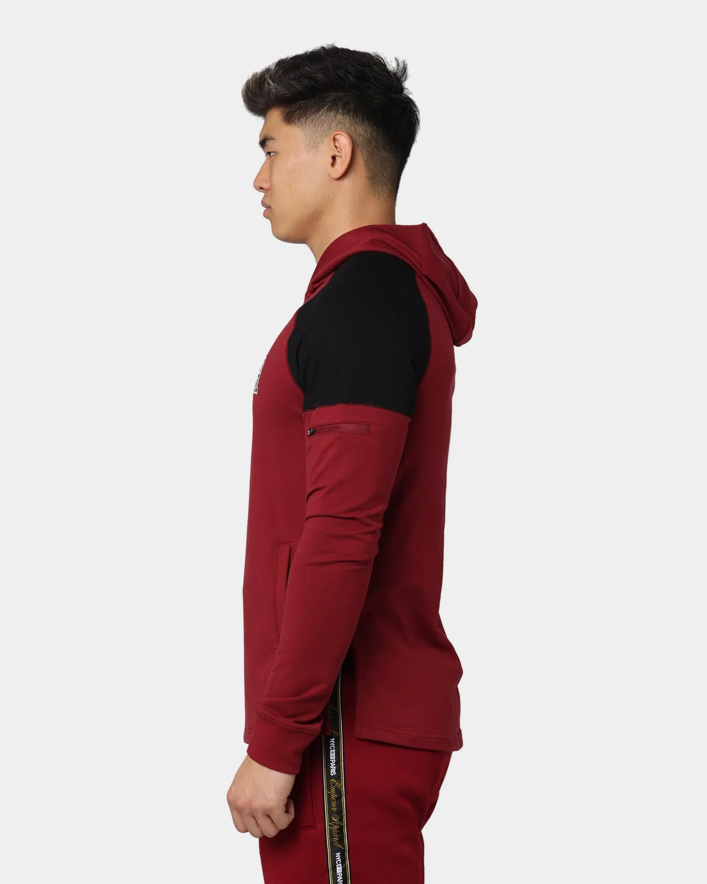 Emperor Apparel Athletic Hoodie Burgundy/Black