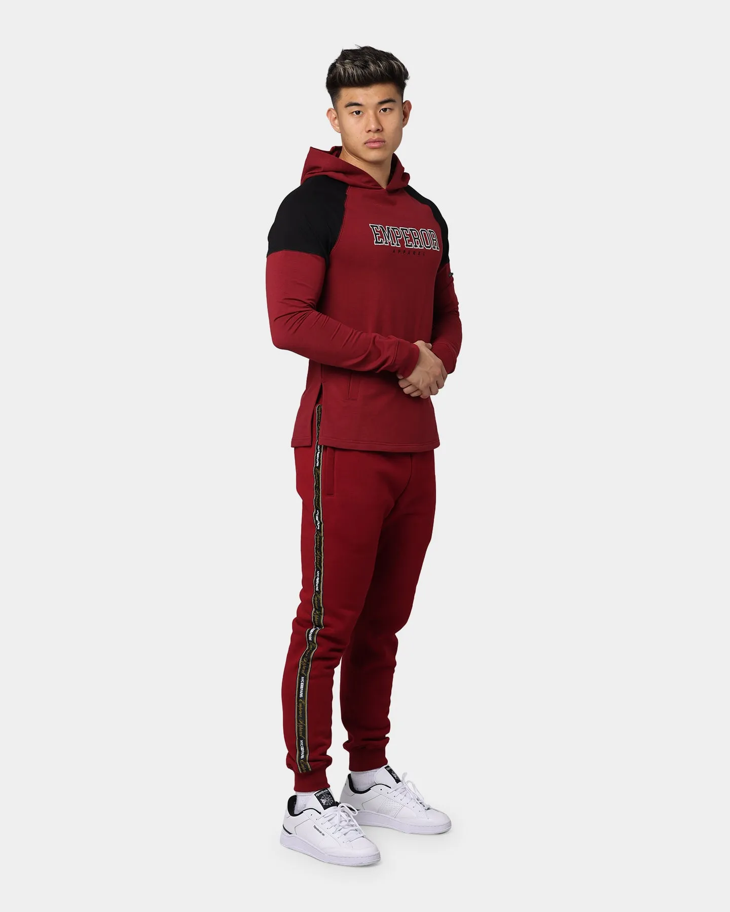 Emperor Apparel Athletic Hoodie Burgundy/Black