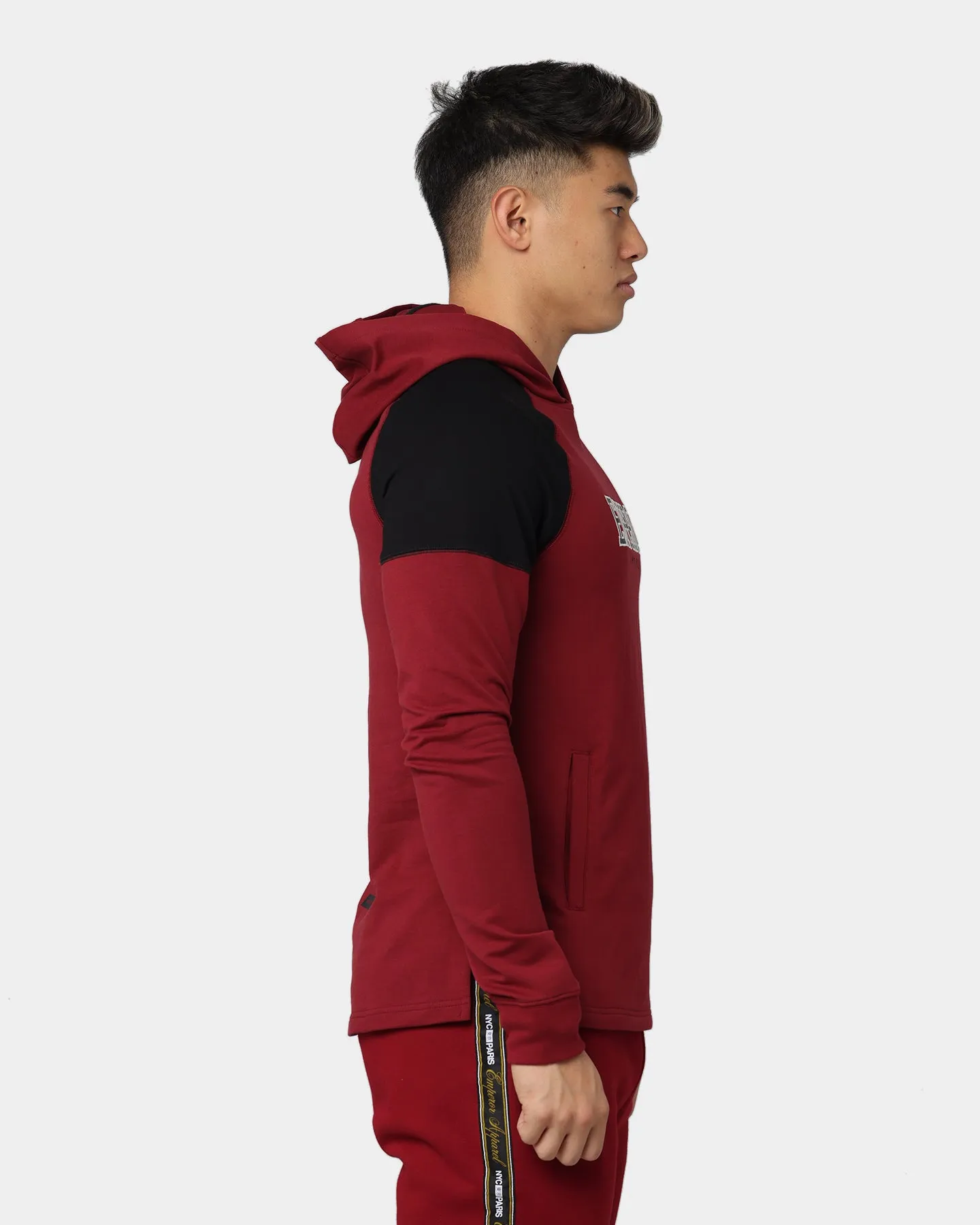 Emperor Apparel Athletic Hoodie Burgundy/Black