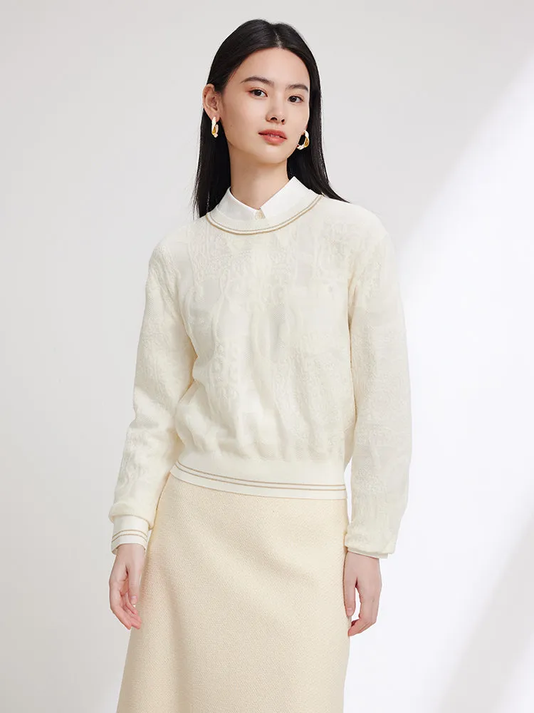 EP YAYING Wool Jacquard Knit