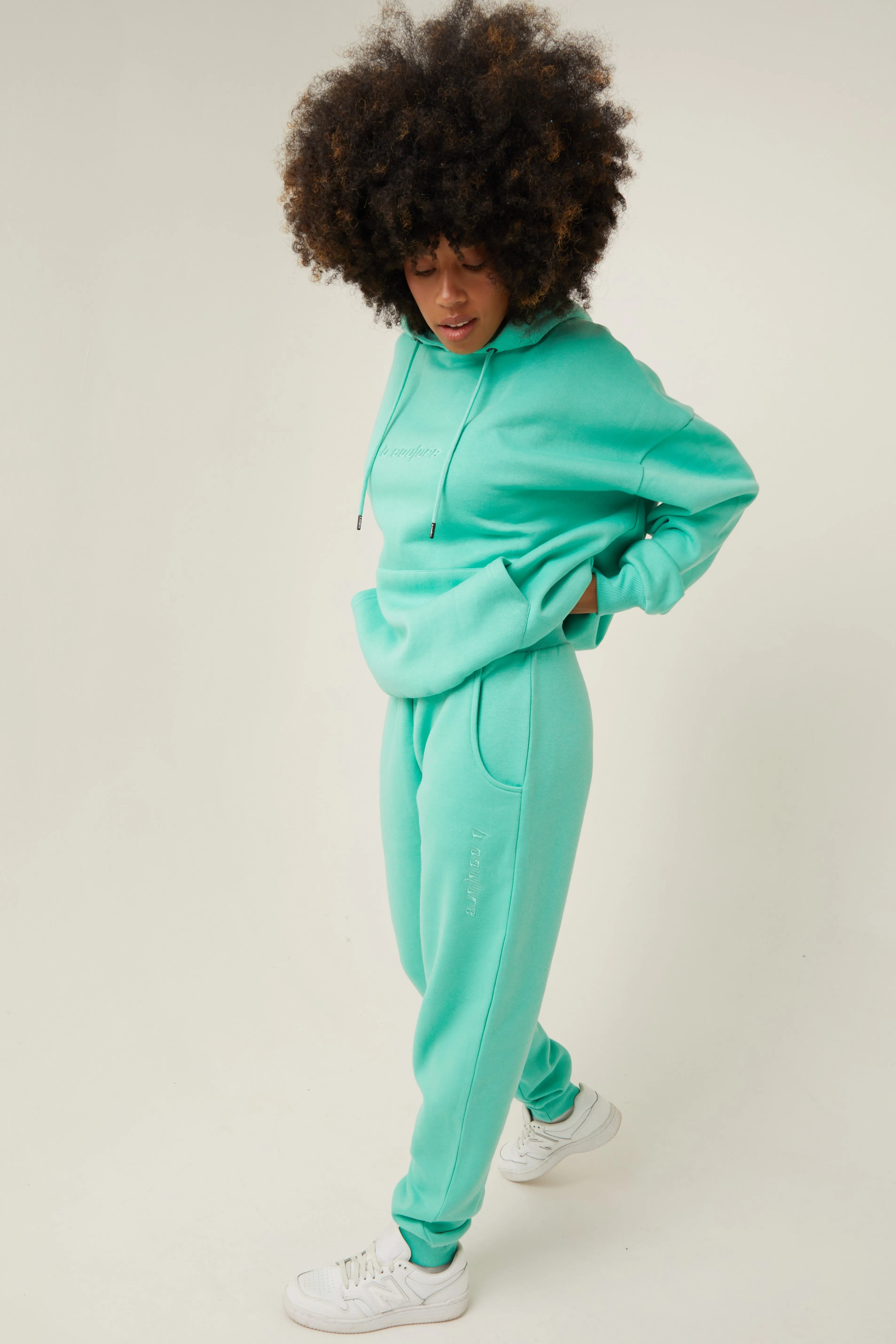 Essential Oversized Fleece Tracksuit - Aqua