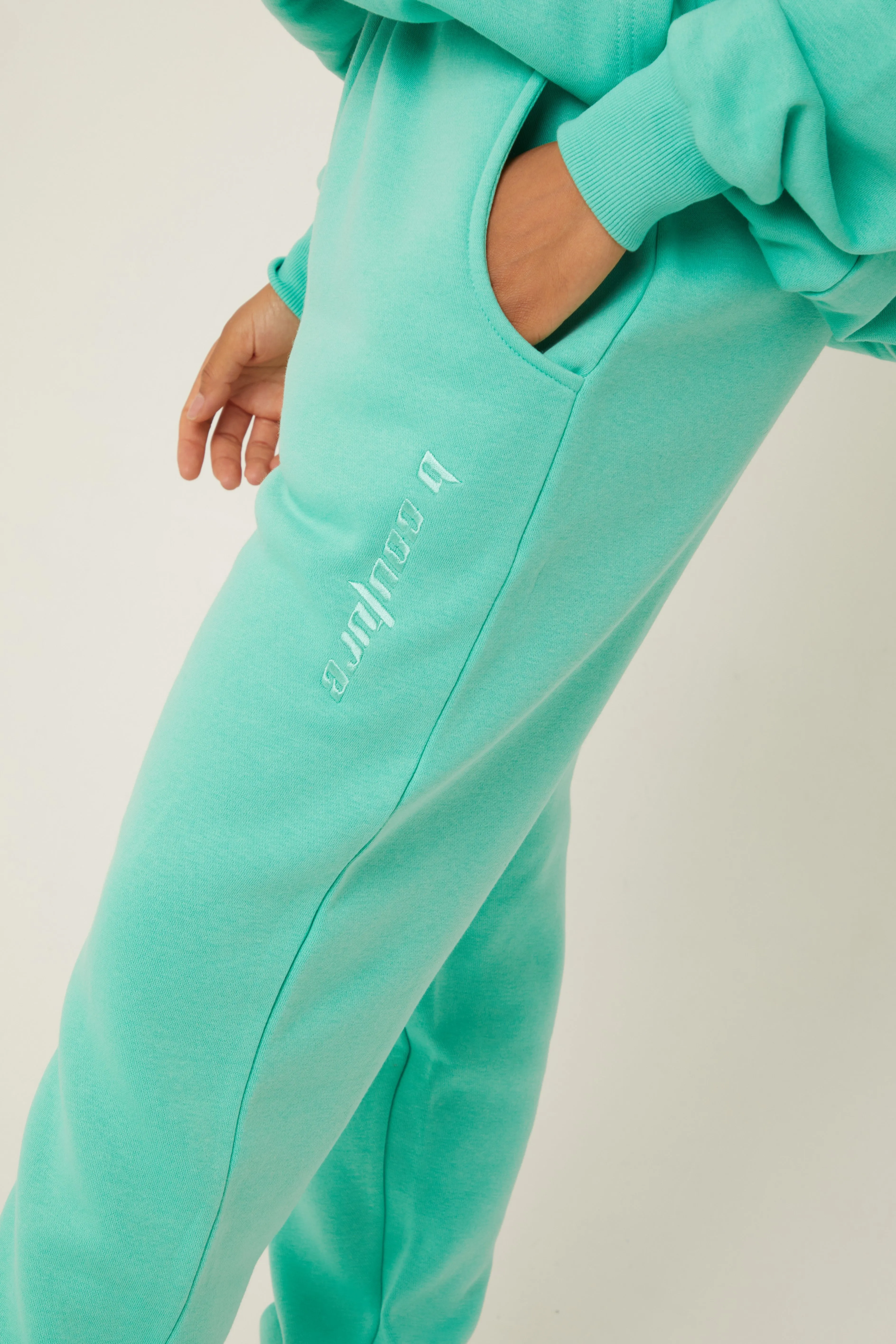 Essential Oversized Fleece Tracksuit - Aqua