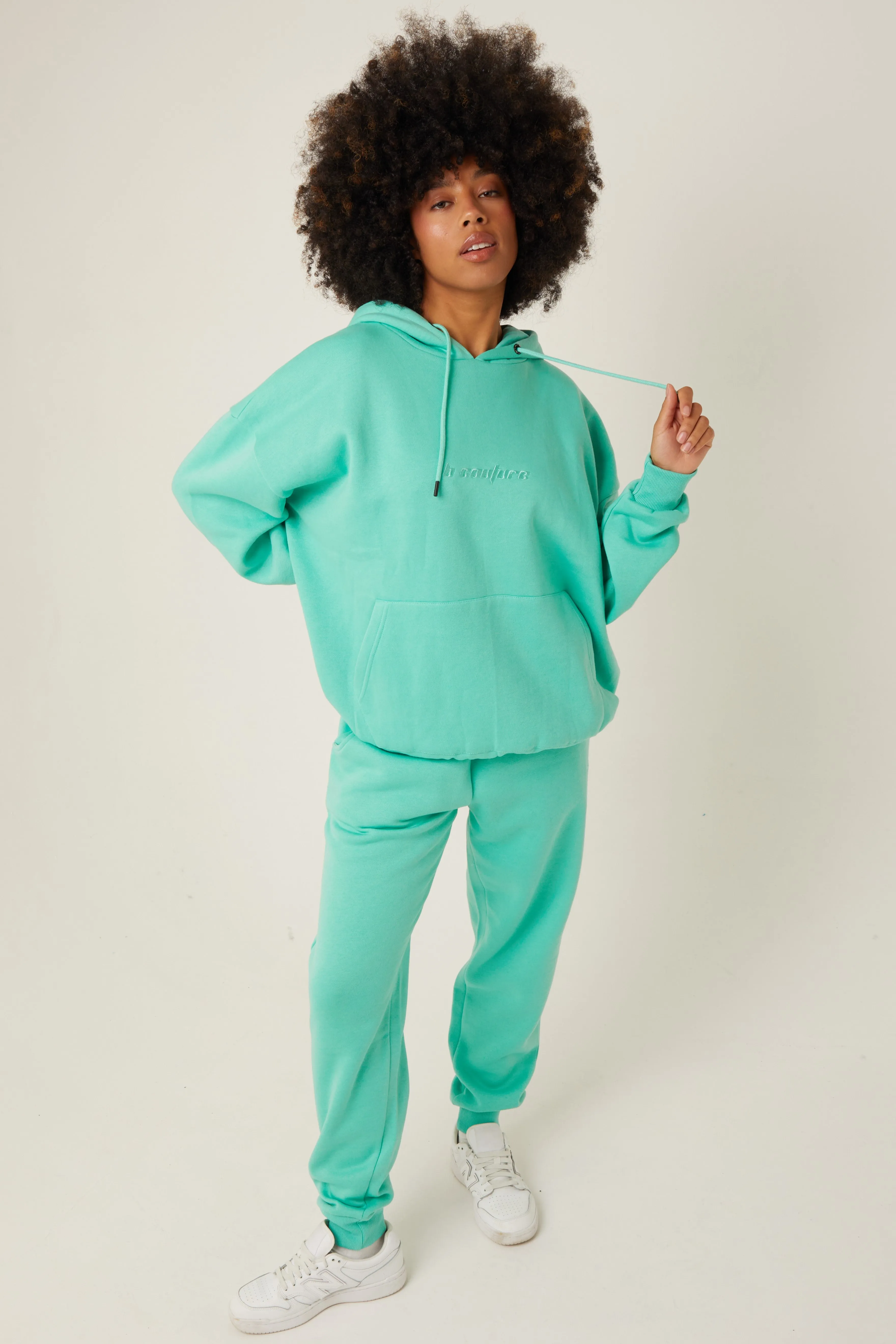 Essential Oversized Fleece Tracksuit - Aqua