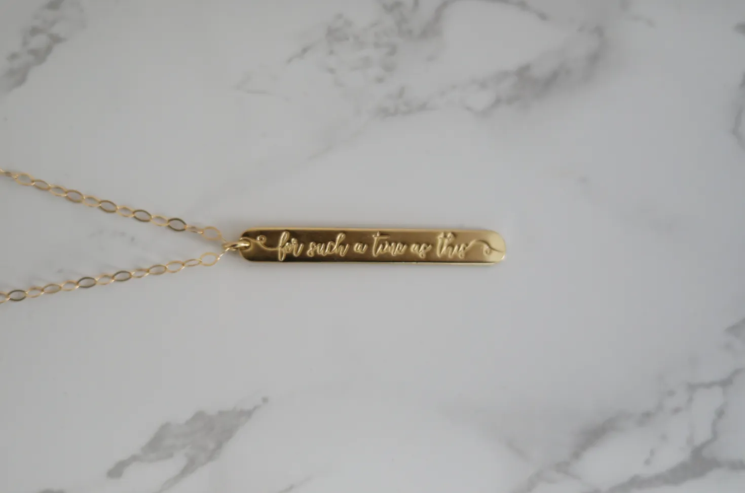 Esther Script Necklace