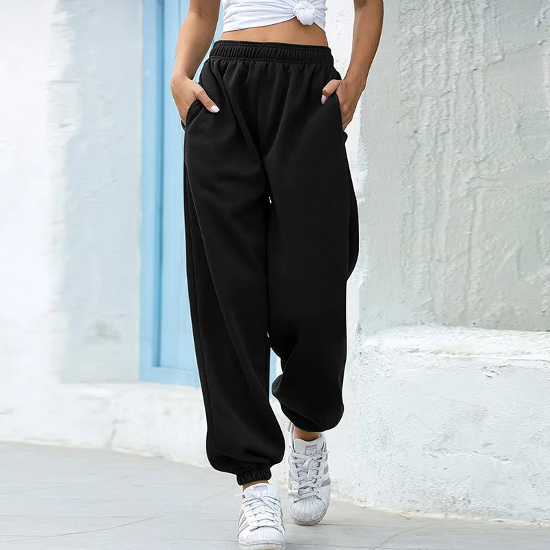 Female High Waisted Casual Track Pants