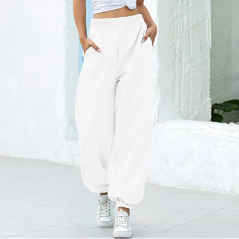 Female High Waisted Casual Track Pants