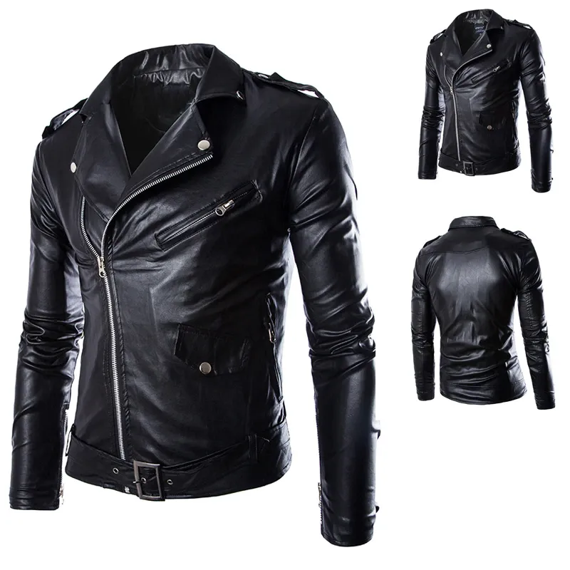 Funki Buys | Jackets | Men's Women's PU Leather Biker Jacket