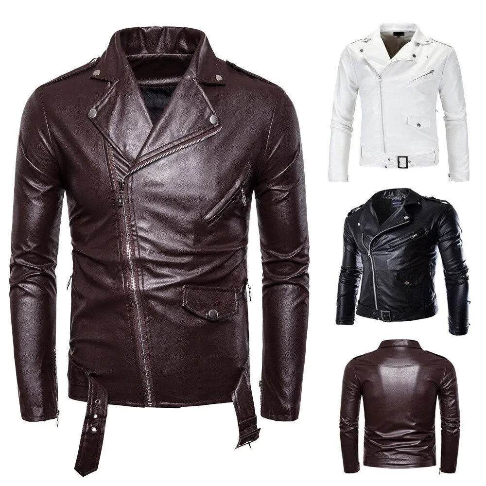 Funki Buys | Jackets | Men's Women's PU Leather Biker Jacket