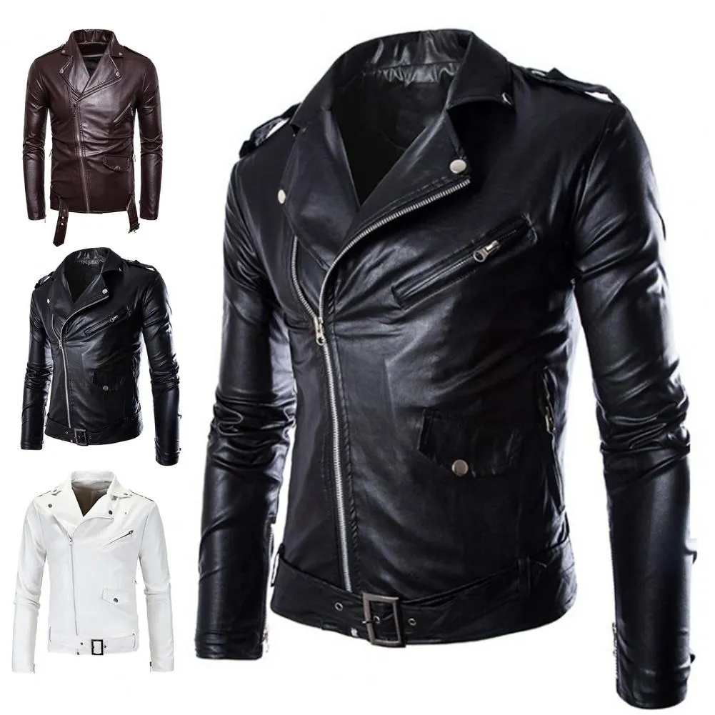 Funki Buys | Jackets | Men's Women's PU Leather Biker Jacket